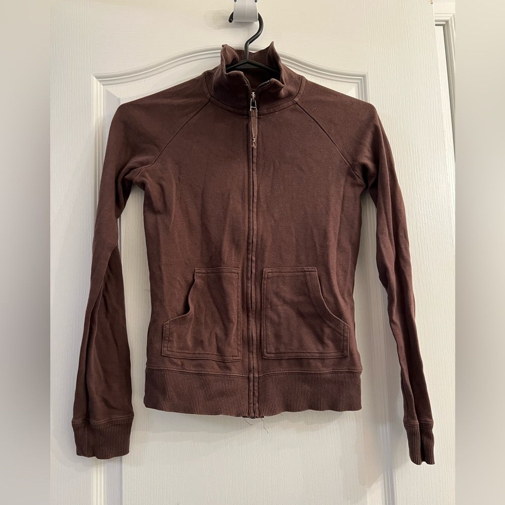 GARAGE Brown Zip-Up Sweater